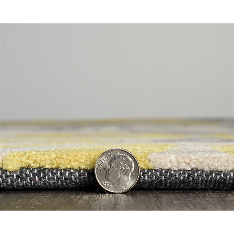 Linon Trio Benton Hand Tufted Polyester 8'x10' Rug in Gray