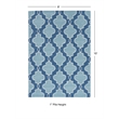 Linon Trio Tile Hand Tufted Polyester 8'x10' Rug in Blue