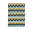 Linon Trio Zag Hand Tufted Polyester 8'x10' Rug in Blue