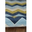 Linon Trio Zag Hand Tufted Polyester 8'x10' Rug in Blue