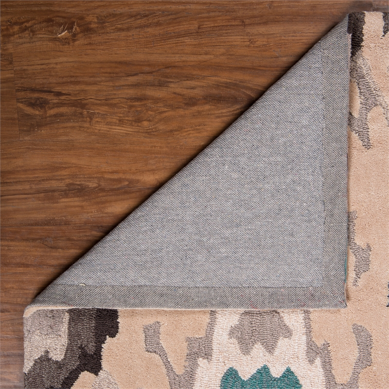 Linon Trio Icon Hand Tufted Polyester 8'x10' Rug in Gray