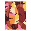 Linon Trio Bold Floral Hand Tufted Polyester 8'x10' Rug in Magenta Pink