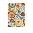 Linon Trio Frond Hand Tufted Polyester 5'x7' Area Rug in Ivory