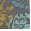Linon Trio Dandelion Hand Tufted Polyester 5'x7' Rug in Gray