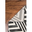 Linon Trio Dandelion Hand Tufted Polyester 5'x7' Rug in Gray