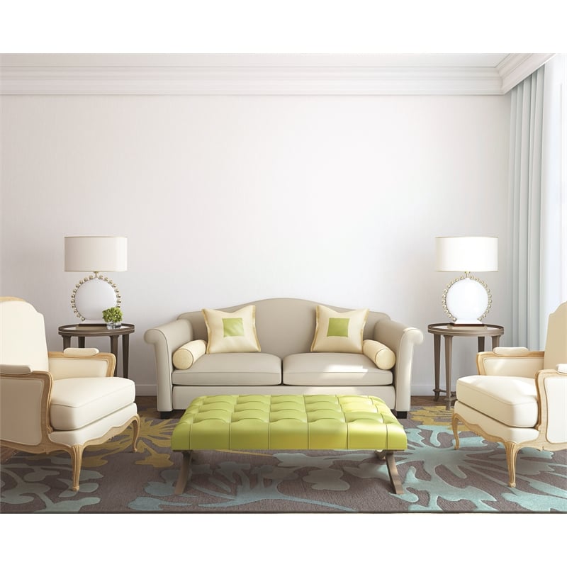 Linon Trio Dandelion Hand Tufted Polyester 8'x10' Rug in Gray