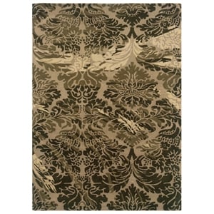 Linon Florence Danika Hand Tufted New Wool 5'x7' Rug in Taupe Beige
