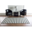 Linon Salonika Houndstooth Reversible Woven Wool 5'x8' Rug in Gray