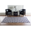 Linon Salonika Quatrefoil Reversible Woven Wool 5'x8' Rug in Purple