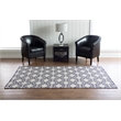 Linon Salonika Quatrefoil Reversible Woven Wool 5'x8' Rug in Purple