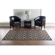 Linon Salonika Irongate Reversible Woven Wool 5'x8' Rug in Brown