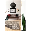 Linon Salonika Irongate Reversible Woven Wool 5'x8' Rug in Brown