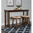Linon Salonika Quatrefoil Reversible Woven Wool 5'x8' Rug in Blue
