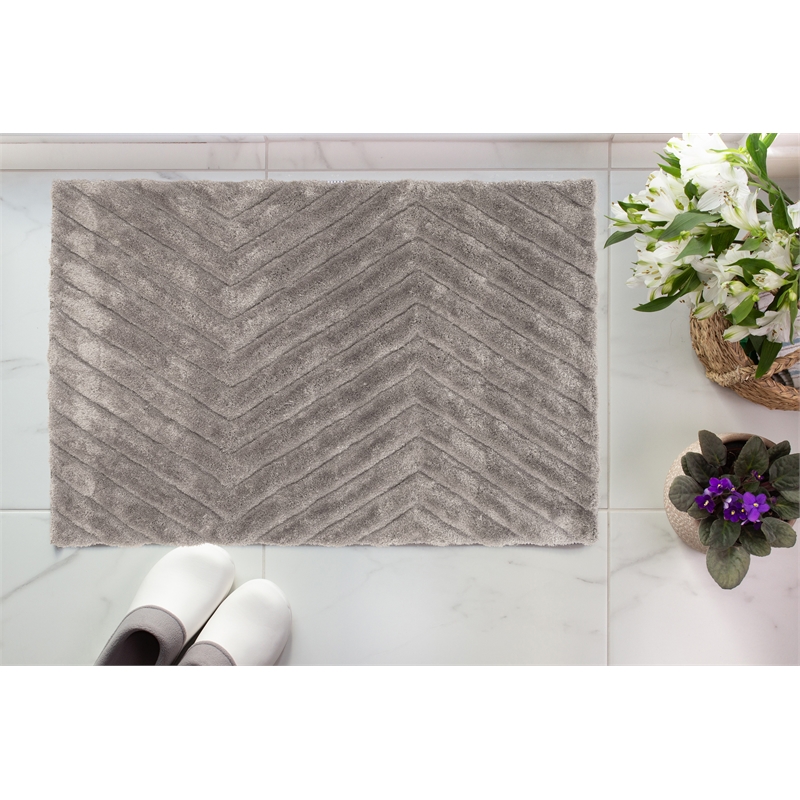 Linon Links Zigzag Hand Tufted Polyester 1'10