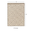 Linon Silhouette Greek Key Hand Hooked Wool 1'10