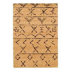 Linon Moroccan Atlas Power Loomed Polypropylene 8'x10' Rug in Brown