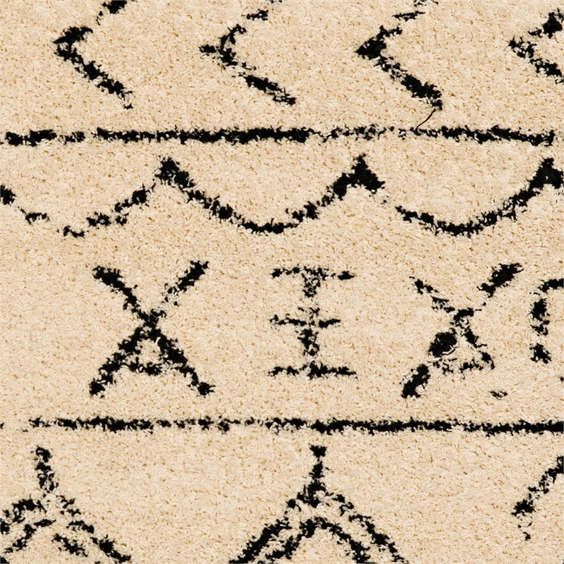 Linon Moroccan Atlas Power Loomed Polypropylene 5'x7' Rug in Ivory