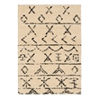 Linon Moroccan Atlas Power Loomed Polypropylene 5'x7' Rug in Ivory