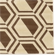 Linon Roma Comb Power Loomed Polypropylene 5'x7' Rug in Ivory