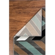 Linon Roma Herringbone Power Loomed Polypropylene 5'x7' Area Rug in Gray
