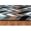 Linon Roma Herringbone Power Loomed Polypropylene 5'x7' Area Rug in Gray