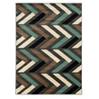 Linon Roma Herringbone Power Loomed Polypropylene 5'x7' Area Rug in Gray