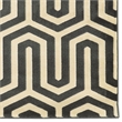 Linon Roma Tangent Power Loomed Polypropylene 8'x10' Rug in Gray