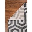 Linon Roma Tangent Power Loomed Polypropylene 8'x10' Rug in Gray