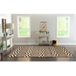 Linon Roma Zigzag Power Loomed Polypropylene 8'x10' Rug in Ivory
