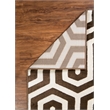 Linon Roma Zigzag Power Loomed Polypropylene 8'x10' Rug in Ivory