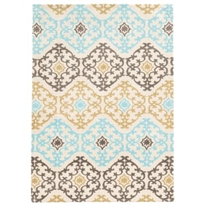 Linon Geo Marli Hand Tufted Microfiber Polyester 8'x10' Rug in Gray