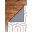 Linon Geo Sasha Hand Tufted Microfiber Polyester 5'x7' Rug in Gray