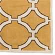 Linon Geo Kelli Hand Tufted Microfiber Polyester 5'x7' Rug in Yellow
