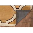 Linon Geo Kelli Hand Tufted Microfiber Polyester 5'x7' Rug in Yellow
