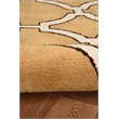 Linon Geo Kelli Hand Tufted Microfiber Polyester 5'x7' Rug in Yellow