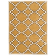 Linon Geo Kelli Hand Tufted Microfiber Polyester 5'x7' Rug in Yellow