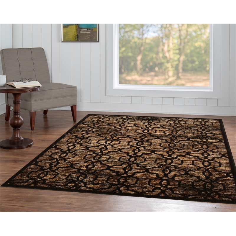Linon Platinum Iron Gate Power Loomed Polyester 5'x7'6