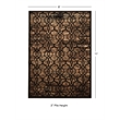 Linon Platinum Iron Gate Power Loomed Polyester 8'x11' Rug in Brown