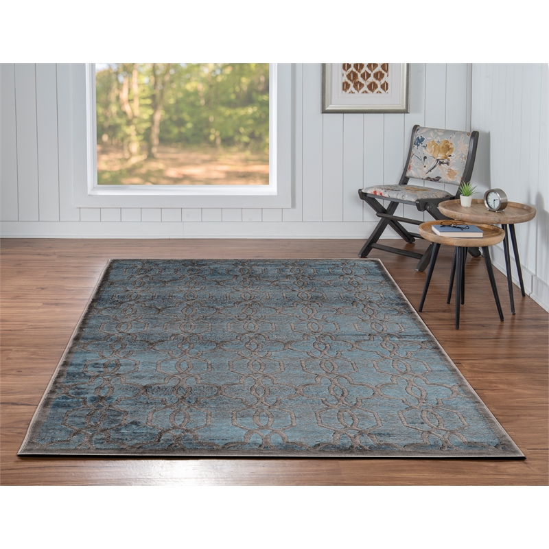 Linon Platinum Iron Gate Power Loomed Polyester 5'x7'6