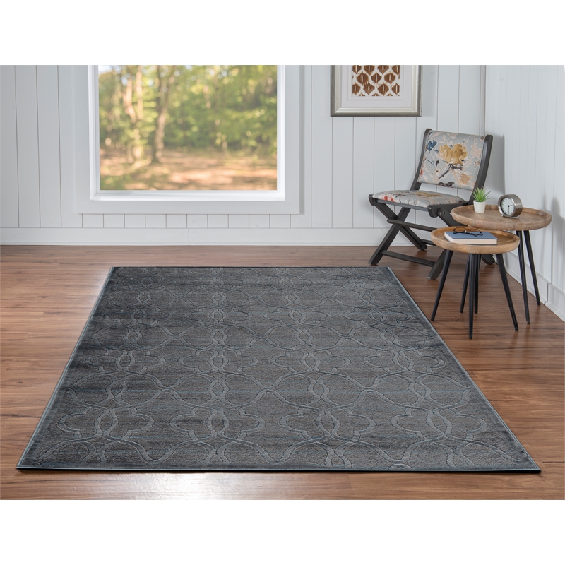 Linon Platinum RawIron Power Loomed Polyester 5'x7'6