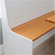 Linon Ardmore Pine Wood Corner Nook Dining Set with Storage in White and Natural