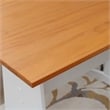 Linon Ardmore Pine Wood Corner Nook Dining Set with Storage in White and Natural