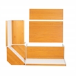Linon Ardmore Pine Wood Corner Nook Dining Set with Storage in White and Natural