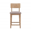 Linon Jordan Counter Stool Grey Padded Seat in Rustic Grey Washed Finished Wood