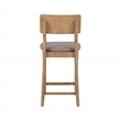 Linon Jordan Counter Stool Grey Padded Seat in Rustic Grey Washed Finished Wood