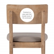 Linon Jordan Wood Bar Stool with Grey Padded Seat in Grey Wash Glaze Finish
