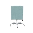Linon Draper Wood Upholstered Office Chair in Aqua Blue