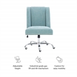 Linon Draper Wood Upholstered Office Chair in Aqua Blue