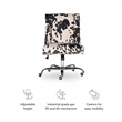 Linon Draper Wood Upholstered Office Chair in Black Cow Print