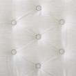 Linon Ella Clear Acrylic Leg Upholstered Tufted Bench in White/Silver Fabric